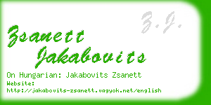 zsanett jakabovits business card